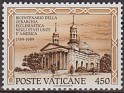 Vatican City State 1989 Churches 450 Liras Multicolor Scott 842